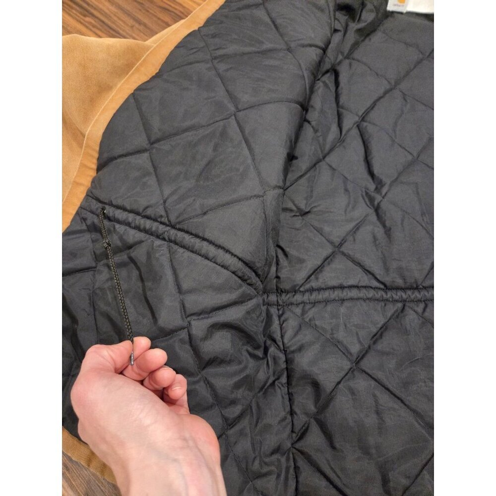 Vtg Carhartt Arctic Duck Canvas Chore Jacket Mens XL Brown Quilted Lined - Picture 6 of 16